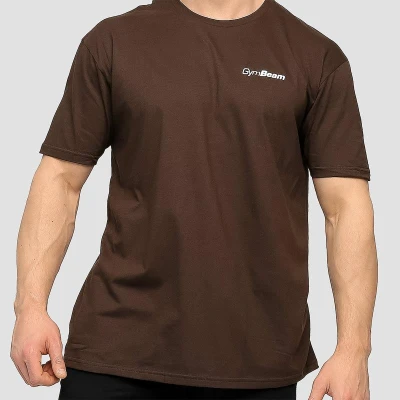 GymBeam Basic Chocolate Brown pánské tričko