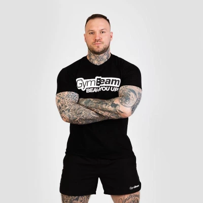 GymBeam Tričko Beam Black