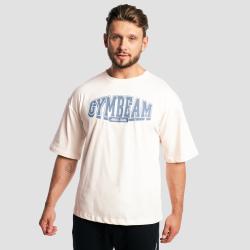 GymBeam Tričko Boxy Athletic Society Cream