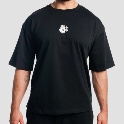 GymBeam Tričko Boxy Shaker Black