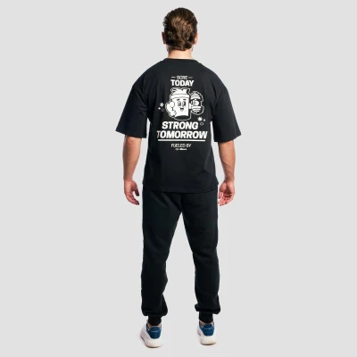 GymBeam Tričko Boxy Shaker Black
