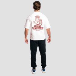 GymBeam Tričko Boxy Shaker White