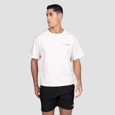 GymBeam Budapest Cream unisex tričko s krátkým rukávem