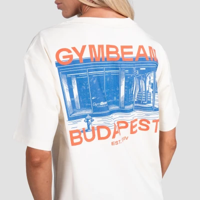 GymBeam Budapest Cream unisex tričko s krátkým rukávem