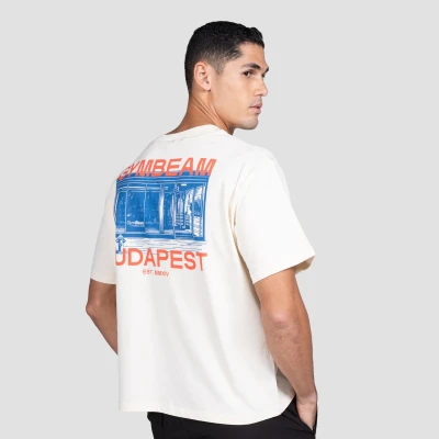 GymBeam Budapest Cream unisex tričko s krátkým rukávem