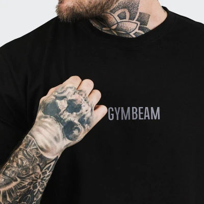 GymBeam Tričko FIT Black
