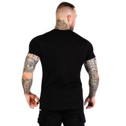 GymBeam Tričko Fitted TRN Black