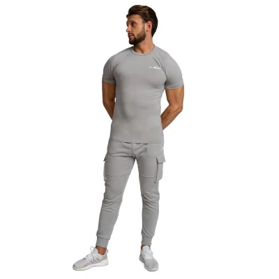 GymBeam Tričko Fitted TRN Grey