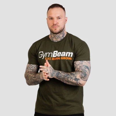 GymBeam Tričko Grow Military Green GymBeam Tričko Grow Military Green
