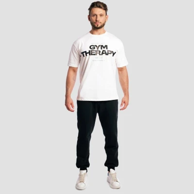 GymBeam Tričko Gym Therapy White