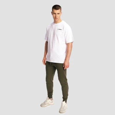GymBeam Limitless White pánské oversized tričko