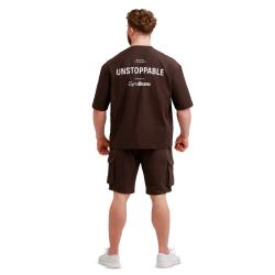 GymBeam Oversized Unstoppable T-shirt Brown