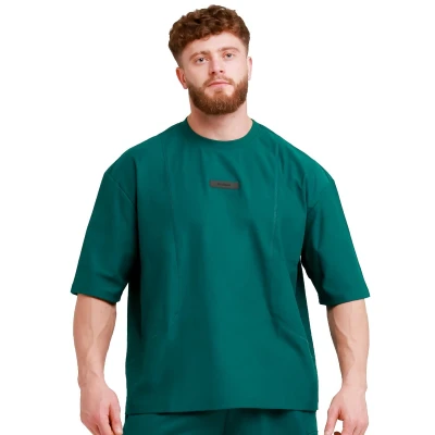 GymBeam Unstoppable Green pánské oversized tričko