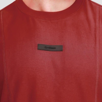 GymBeam Unstoppable Red pánské oversized tričko