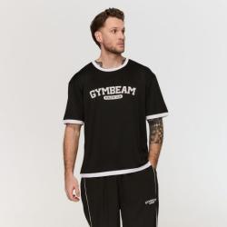 GymBeam Tričko Oversized Varsity Black