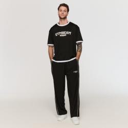 GymBeam Tričko Oversized Varsity Black