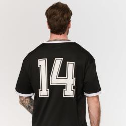 GymBeam Tričko Oversized Varsity Black