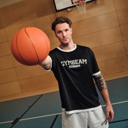 GymBeam Tričko Oversized Varsity Black