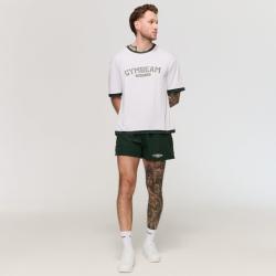 GymBeam Tričko Oversized Varsity White