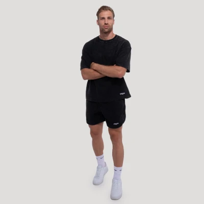 GymBeam Persistence Washed Black pánské tričko