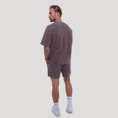 GymBeam Persistence Washed Brown pánské tričko