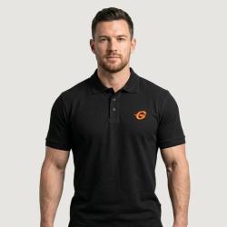 GymBeam Tričko Polo Black GymBeam Tričko Polo Black