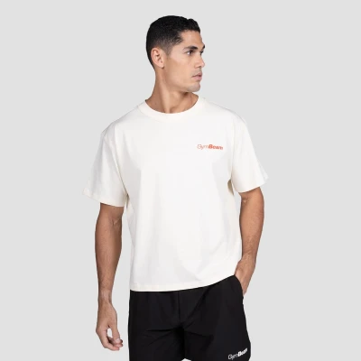 GymBeam Prague Cream unisex tričko s krátkým rukávem