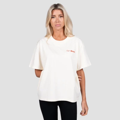 GymBeam Prague Cream unisex tričko s krátkým rukávem
