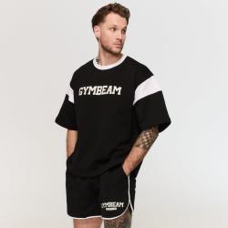 GymBeam Tričko Premium Heavyweight Varsity Black