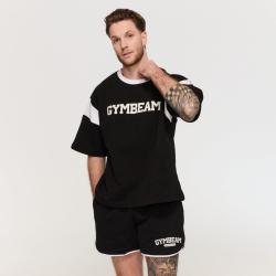 GymBeam Tričko Premium Heavyweight Varsity Black
