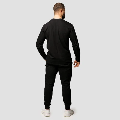 GymBeam Basic Black pánské tričko s dlouhým rukávem