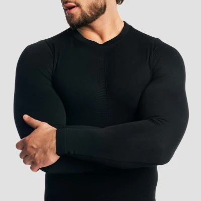 GymBeam Tričko s dlouhým rukávem Fuse Black