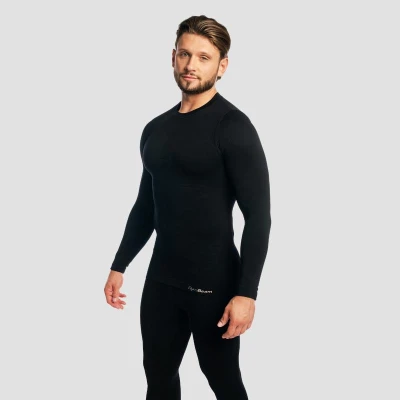 GymBeam Tričko s dlouhým rukávem Fuse Black