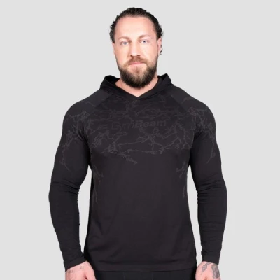GymBeam Tričko s dlouhým rukávem Static Black