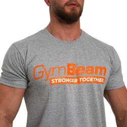 GymBeam Tričko Stronger Together Grey