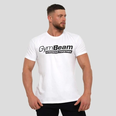 GymBeam Stronger Together White pánské tričko