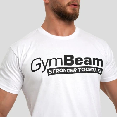 GymBeam Stronger Together White pánské tričko