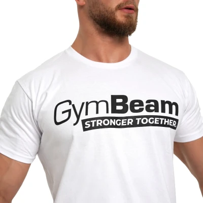 GymBeam Stronger Together White pánské tričko