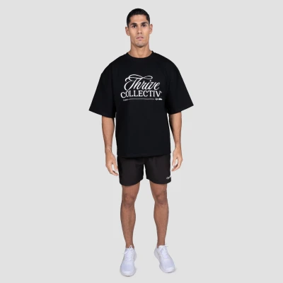 GymBeam Thrive Black pánské tričko