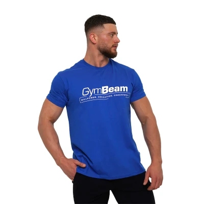 GymBeam Tričko Willpower Royal Blue