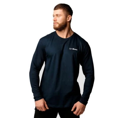 GymBeam Tričko Basic s dlhým rukávom Navy GymBeam Tričko Basic s dlhým rukávom Navy