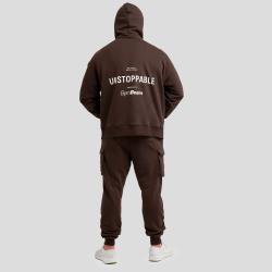 GymBeam Unstoppable Hoodie Brown