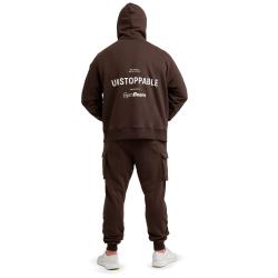 GymBeam Unstoppable Hoodie Brown