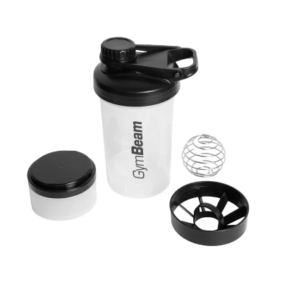 GymBeam vícedílný šejkr 2v1 Clear 500 ml
