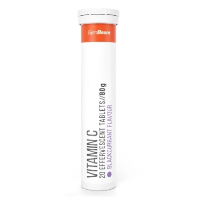 GymBeam Vitamín C 1000 mg - 20 tabs POUZE černý rybíz (VÝPRODEJ)
