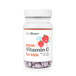GymBeam Vitamín C, tablety na cucání pro děti 120 tab. GymBeam Vitamín C, tablety na cucání pro děti 120 tab.