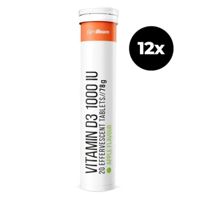 GymBeam Vitamín D3 1000 IU šumivý 12 x 20 tab