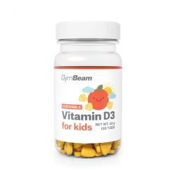 GymBeam Vitamín D3, tablety na cucání pro děti 120 tab.