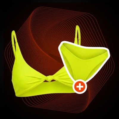 GymBeam Vrchní díl plavek CURACAO Lime GymBeam Vrchní díl plavek CURACAO Lime