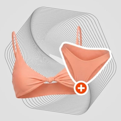 GymBeam Vrchní díl plavek CURACAO Peach GymBeam Vrchní díl plavek CURACAO Peach
